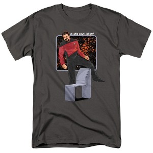 Star Trek Is This Seat Taken Adult T-Shirt Charcoal - 1 of 4
