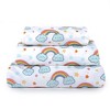 Tadpoles 4-Piece Rainbow Sheet Set | 1 Full Flat Sheet, 1 Full Fitted Sheet & 2 Queen Pillowcases - 2 of 3