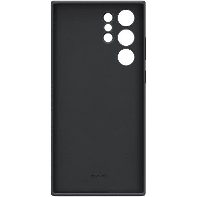 Samsung Galaxy S22 Ultra Silicone Cover, Protective Phone Case, Soft, Sleek Protection, Slim Design, Matte Finish, US Version, Black, (EF-PS908TBEGUS)