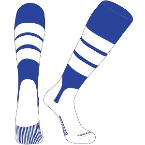 PEAR SOX OTC Baseball Softball Stirrup Socks (C, 5in) Royal Blue, White (M) - 1 of 3