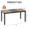 Computer Desk, Large Office Desk with Black Metal Frame, Modern Simple Style Gaming Table, Sturdy Write Desk - 3 of 4