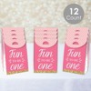 Big Dot of Happiness 1st Birthday Girl - Fun to be One - First Birthday Gift Favor Bags - Party Goodie Boxes - Set of 12 - 2 of 4