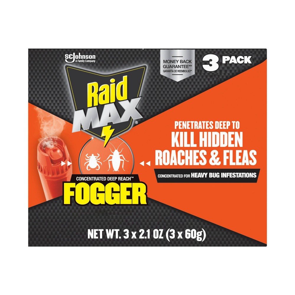 UPC 046500815652 - Raid Max Concentrated Deep Reach Fogger - 2.1oz/3cans |  upcitemdb.com