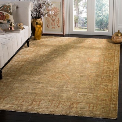 Beige & Rust Traditional Hand-Knotted Wool Area Rug 8' x 10'