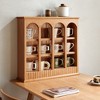 Vynxaria North America A Grade Cherry One Piece Solid Wood Storage Rack Simple European Style Solid Wood Kitchen Table Cup Holder For Home - 3 of 4