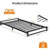 6-Inch Twin Metal Bed Frame, Heavy Duty Platform with Steel Slat Support, Mattress Foundation, No Box Spring Needed, Noise-Free, Black - 2 of 4