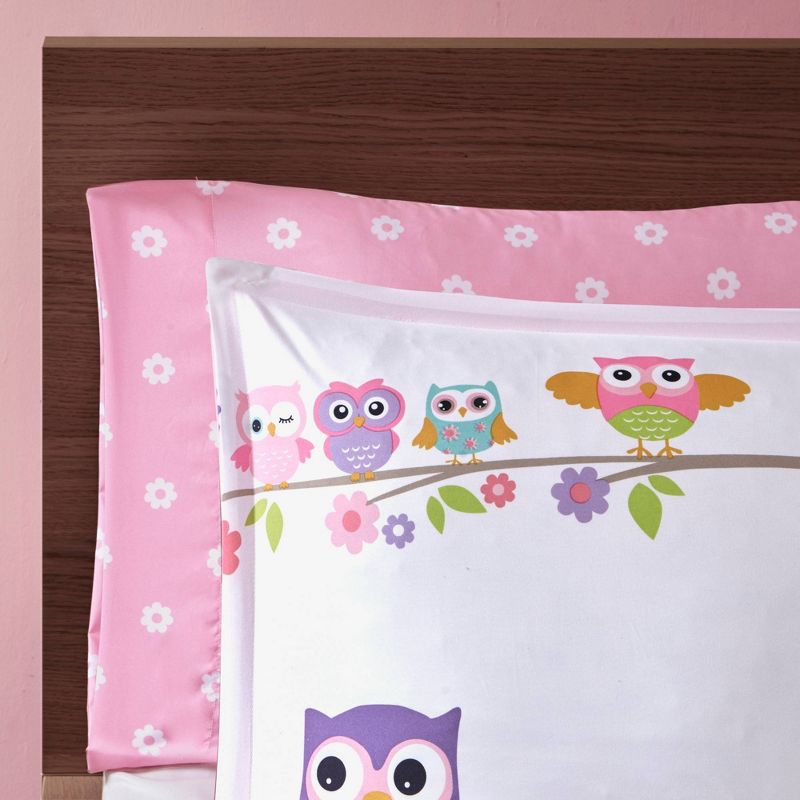 Striking Sara Adorable Owl Print Ultra Soft Kids' Comforter Set with Bed Sheets - Mi Zone, 5 of 10