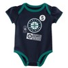 MLB Seattle Mariners Infant Girls' 3pk White Bodysuit - 4 of 4