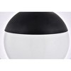 Elegant Lighting Eclipse 1 Light Black Pendant With Frosted White Glass - 4 of 4