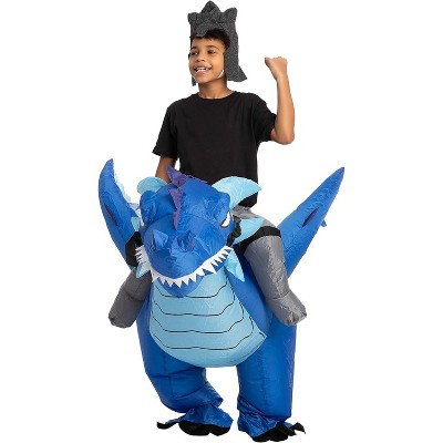 Joyfy Inflatable Costume Kids, Ride on Ice Dragon Inflatable Costume, Cool Blow Up Dragon Costume -  M (7-10yrs)