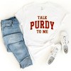 Simply Sage Market Varsity Talk Purdy To Me Short Sleeve Tee - S - White - 3 of 4