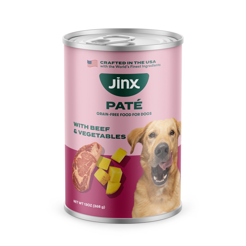 Jinx Beef Flavor Pate Wet Dog Food - 13oz