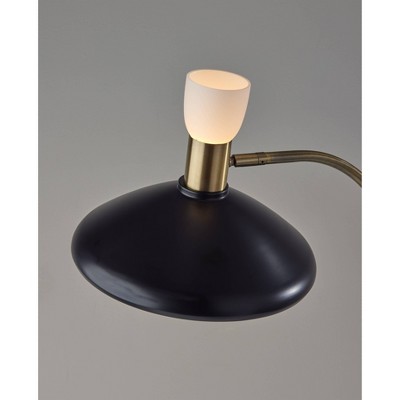 Edison Adjustable Black and Brass Metal Floor Lamp