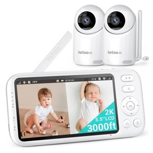 Jartoo 5.5" Video Baby Monitor with 2 Cameras - White - 1 of 4