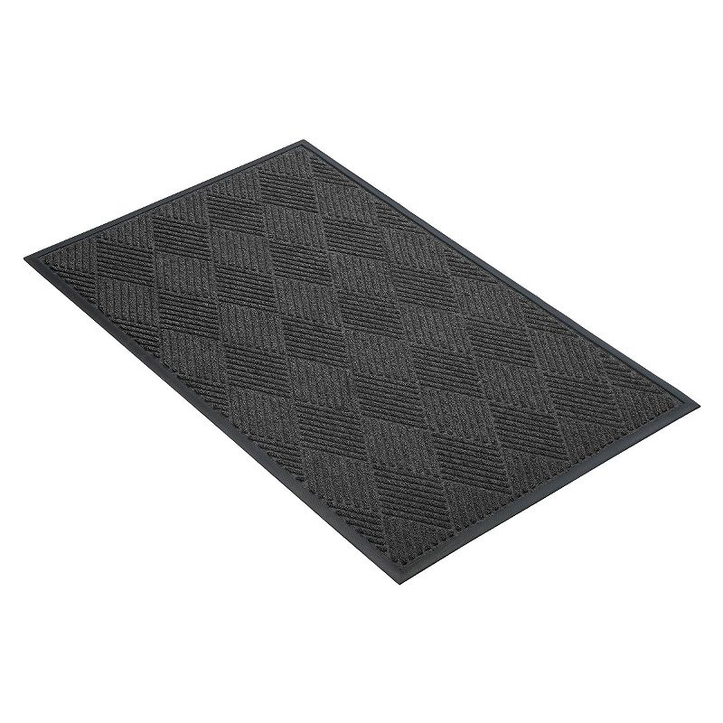 4&#39;x6&#39; Solid Diamond Doormat Charcoal - HomeTrax, 1 of 5