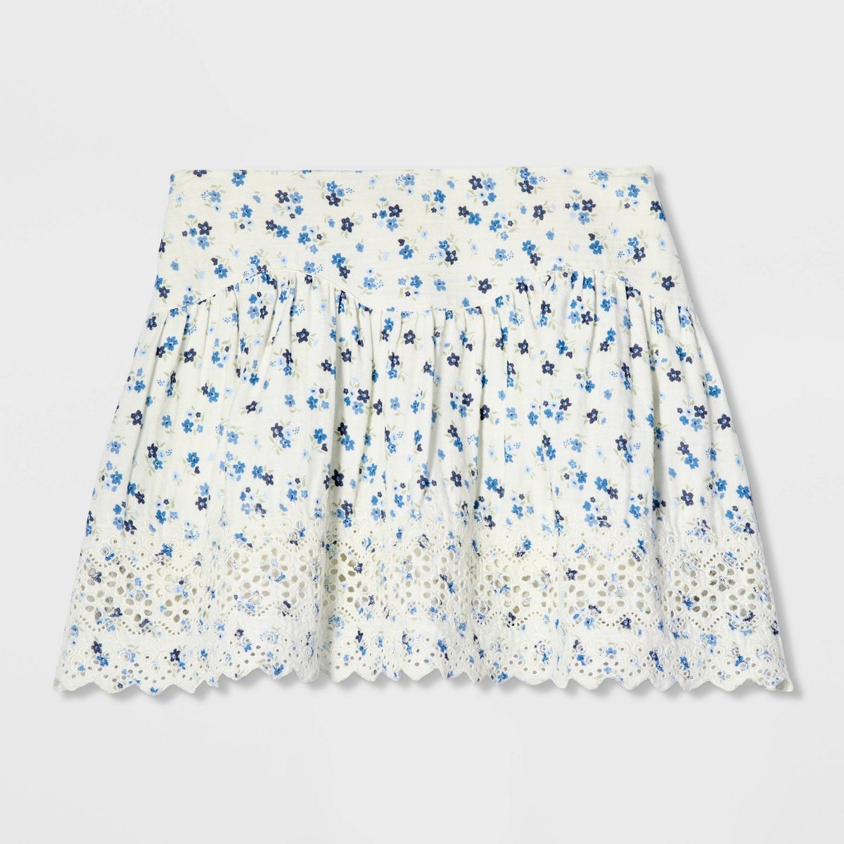 Girls' Floral Lace Trim Woven Skort - Cat & Jack™ - thumbnail 2