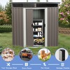 NicBex 6*5ft Multi-Functional Outdoor Garden Shed with Lockable Sliding Doors and Transparent plate Storage Shed with Window for Garden, Lawn, Gray - 2 of 4