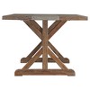 Inspire Q Camilla Farmhouse Concrete Inlaid Trestle Dining Table Vintage Pine: Seats 6, Mid-Century Style, Hardwood Frame - 3 of 4