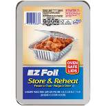 EZ Foil Store and Reheat Oblong Pan with Oven Safe Lid - 5ct