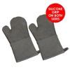 SharpChef Heat and Slip Resistant Silicone Oven Mitt and Pot Holder Set, Soft Cotton Lining, Waterproof, BPA-Free,2 Count - 3 of 4