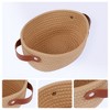 REGALWOVEN Odorless Cotton Rope Handcrafted Compact Multiple Use Open Storage Bins 3 Pcs - 2 of 4