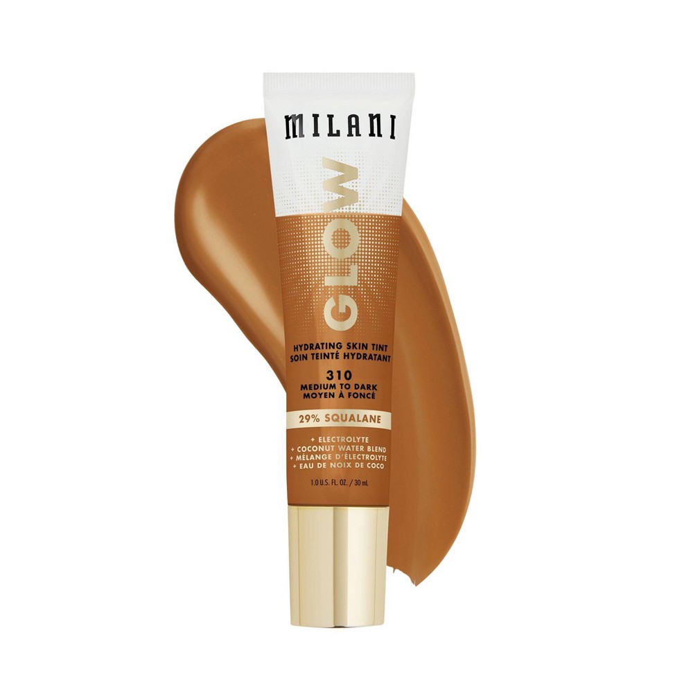 Photos - Other Cosmetics Milani Glow Hydrating Skin Tint - Medium to Dark 310 - 1 fl oz 
