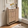 Shoe Storage Cabinet with 2 Flip Drawers & 1 Drawers, Freestanding Shoe Organizer with Metal Legs for Entryway, Hidden Golden Handles - 2 of 4