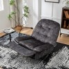 Oversized Swivel Recliner Chair,Velvet Rocker with Mobile Phone Holder,Comfy Reading Lounge for Living Room-Baofuwish - 2 of 4