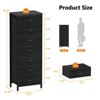 Furnulem 7-Drawer Tall Dresser, Industrial Fabric Storage Tower with Steel Frame for Bedroom, Closet, or Entryway, Black Oak - 4 of 4