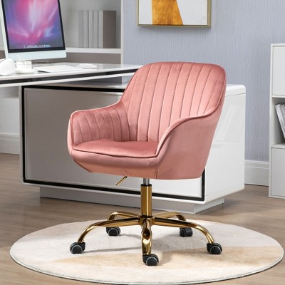 Modern Velvet Office Chair, Swivel Home Desk Chair, Height Adjustable Upholstered Vanity Chair, Accent Chair for Living Room Bedroom