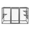 Sevobal Pet Crates and Houses Spacious Cat Cage with Waterproof Roof and Adjustable Pedals Suitable, Cage for Outdoor Indoor, Gray, 70.9"*31.5"*31.5" - 4 of 4
