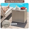 MooxvMoo 30-Gallon Outdoor Deck Box. Lockable, waterproof & UV-resistant storage for patio furniture, garden tools, cushions&pool gear,Light brown - 2 of 4