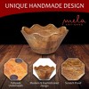 Mela Artisans Wooden Scalloped Bowl – Wooden Bowls for Decor, Candies - 3 of 4
