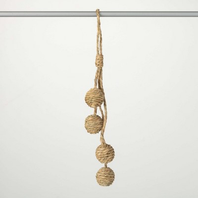 15"H Sullivans Christmas Rope Ball Christmas Swag  Natural