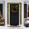 24-Inch Pre-Lit Christmas Wreath with Warm White LED Lights, Frosted Pine Cones, Indoor Outdoor Holiday Door Decor - 3 of 4