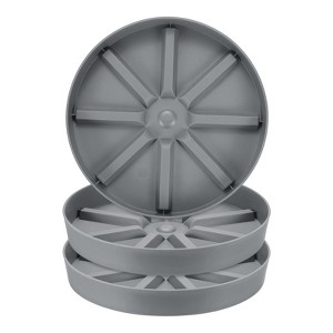 Unique Bargains Plastic Indoor/Outdoor Anti-Rot Water Catcher Tray Plant Saucer 3 Pcs - 1 of 4