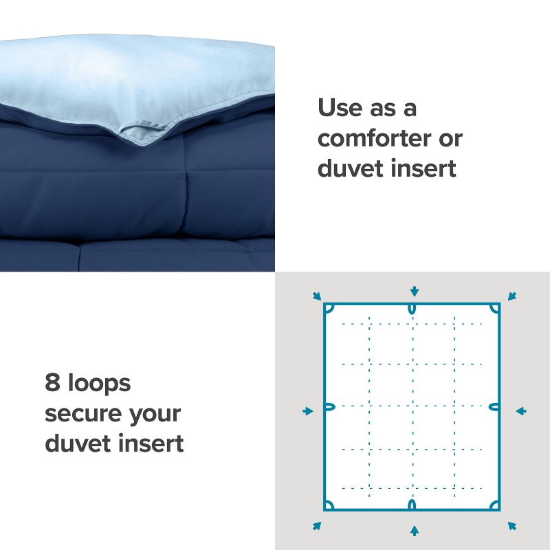 Bare Home Reversible Down Alternative Comforter, 4 of 10