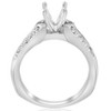 Pompeii3 Pave Diamond Semi Mount Split Shank Engagement Ring 14K White Gold - 2 of 4