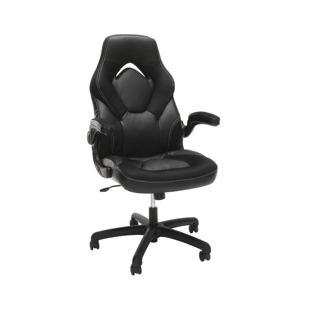 Photos - Computer Chair RESPAWN 3085 Ergonomic Gaming Chair with Flip-up Arms Black: Bonded Leathe