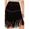 Women's Lamb Suede Fringe Midi Skirt - Scully - 4 of 4