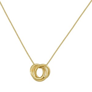 EVRY JEWELS WATERPROOF Gold or Silver Plated Trifecta Necklace - 1 of 2