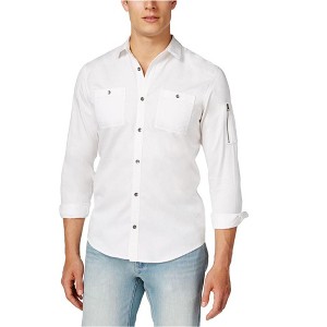 I.N.C International Concepts Mens Claudius LS Button Up Shirt, White, XX-Large - 1 of 1