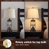 Aortzio Set of 2 Vintage Table Lamps,Bedside Lamp with 2USB,3-Way Dimmable - 4 of 4