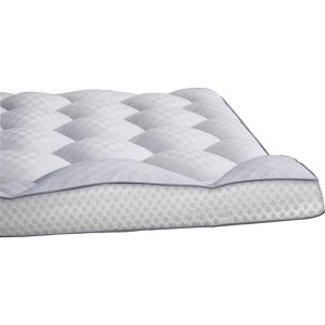 Itopfox Ultra-Fluffy Memory Foam Mattress Topper for Back Pain, Soft Pillow Top with 4X Support, Breathable Air Mesh Sides, Deep Pocket Fits 6-21'' - 1 of 4