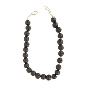 Bead Garland Black Terracotta & Jute by Foreside Home & Garden - 1 of 4