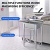 Stainless Steel Utility Sink,Commercial Kitchen Sink,Free Standing Single Bowl,Designed for Restaurant,Workshop and Laundry - 3 of 4