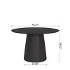 43" Modern Round Pedestal Solid Wood Dining Table, Round Accent Table, Small Kitchen Table for Living Room, Dining Room, or Office-The Pop Home - 4 of 4