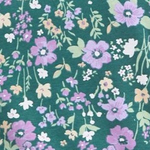 emerald green field floral