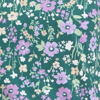 emerald green field floral