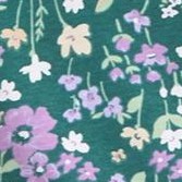 emerald green field floral